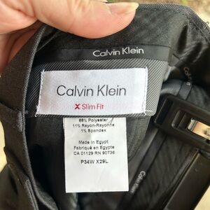Calvin Klein Charcoal Slim Fit Trousers